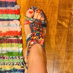 Blowfish Ruffle Wedge Sandal